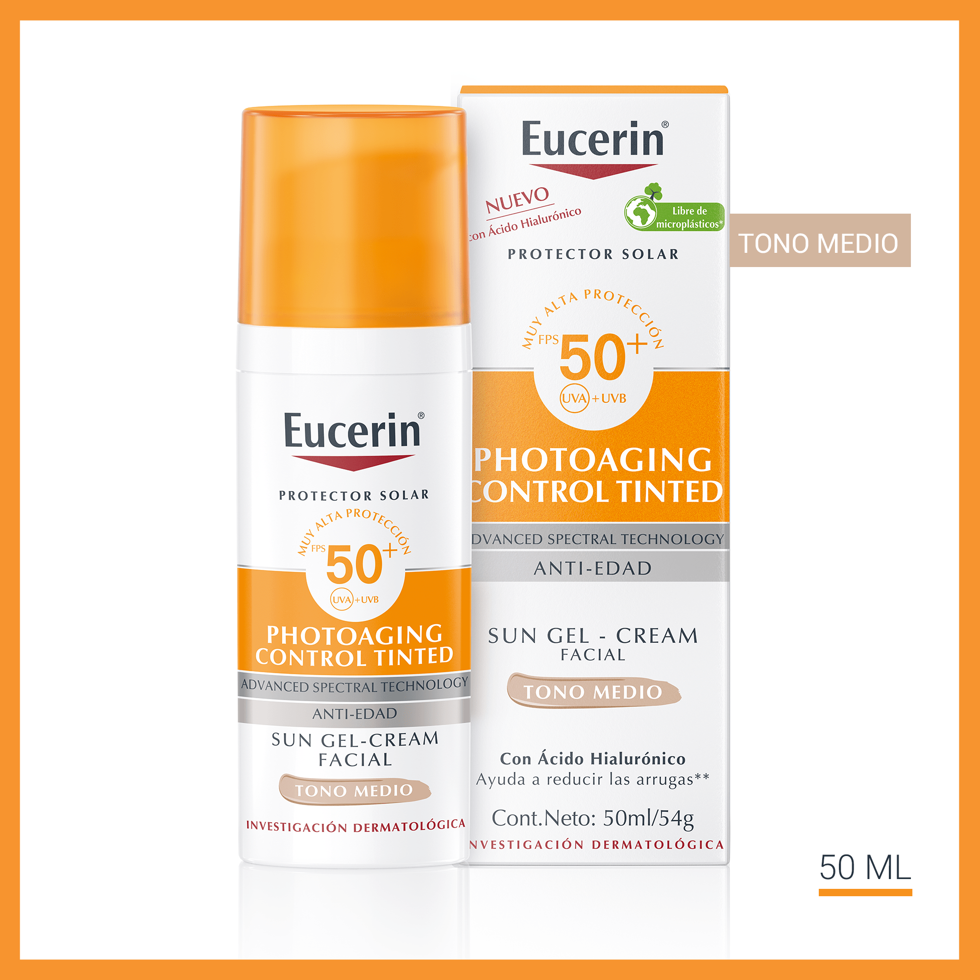 Sun Crema Gel Antiedad Tono Medio Spf 50 Photoaging X 50Ml Eucerin