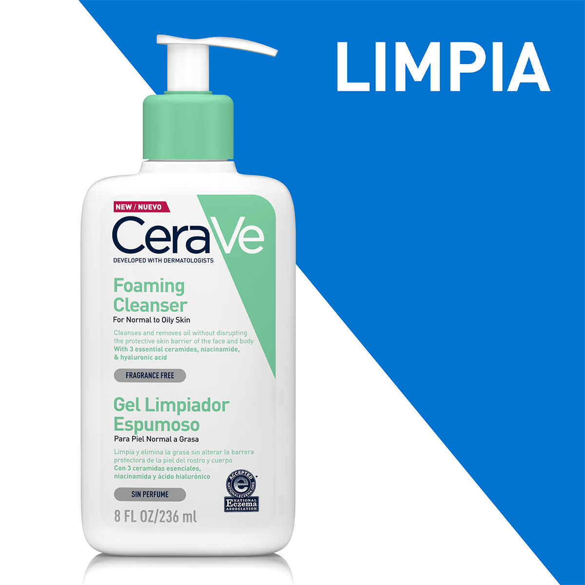 Cerave Gel Limpiador Espumoso X 236 Ml