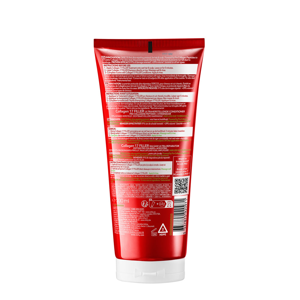 Vichy Dercos Collagen 17 Filler Acondicionador X 200 Ml