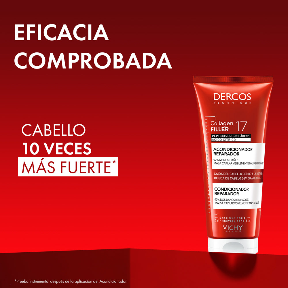 Vichy Dercos Collagen 17 Filler Acondicionador X 200 Ml