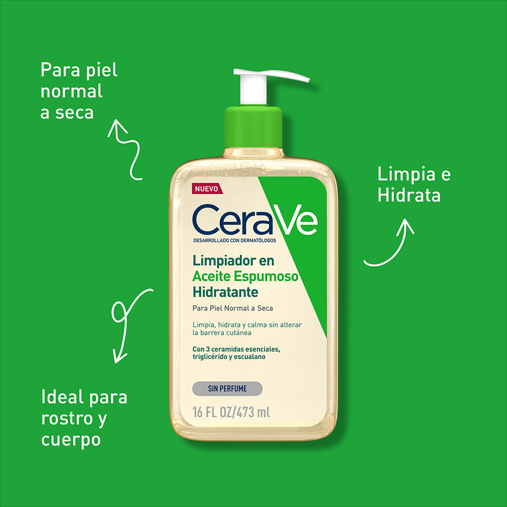 Cerave Limpiador Aceite Espumoso Hidratante X 473 Ml