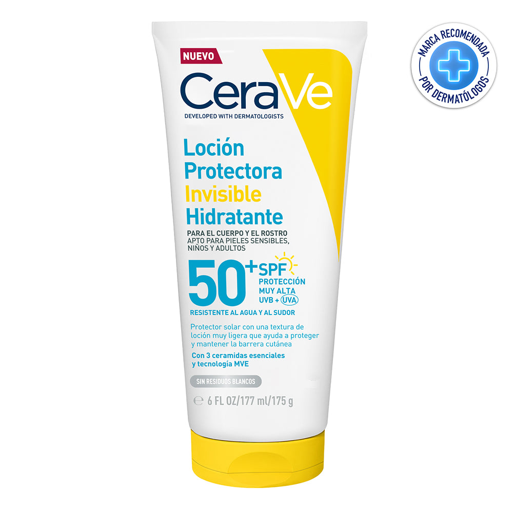 Cerave Protector Solar Loción Invisible Hidratante Spf 50 X 177 ML