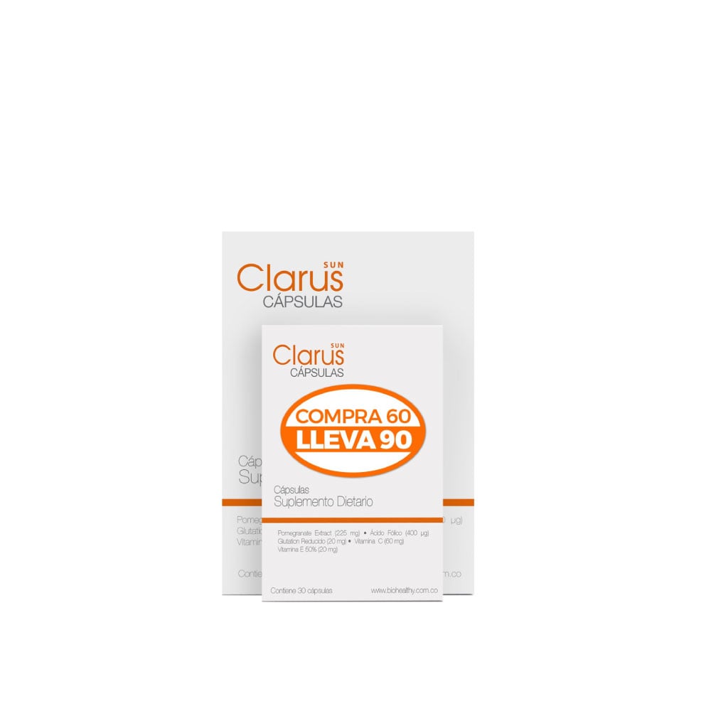 Clarus Normal Clarus X 60 Capsulas lleva 90 Biohealthy – Dermalife