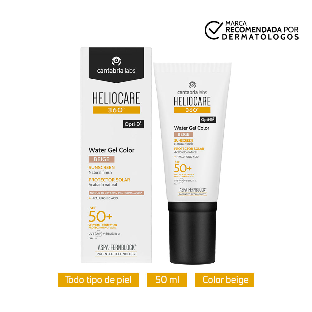Heliocare 360 Water Gel Color Beige Spf50+ X 50Ml Cantabria