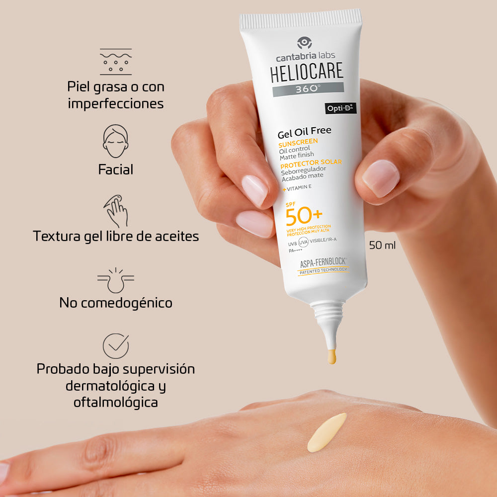 Heliocare 360 Gel Oil Free Toque Seco Spf 50 X 50 Ml Cantabria