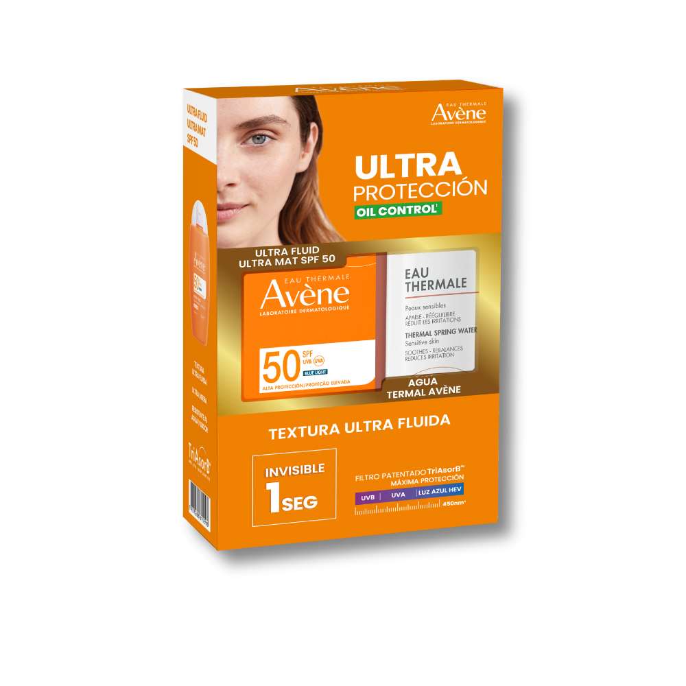 Kit Avene Ultra Fluid Ultra Mat  X 50 Ml Gratis Agua Thermal X 150 Ml