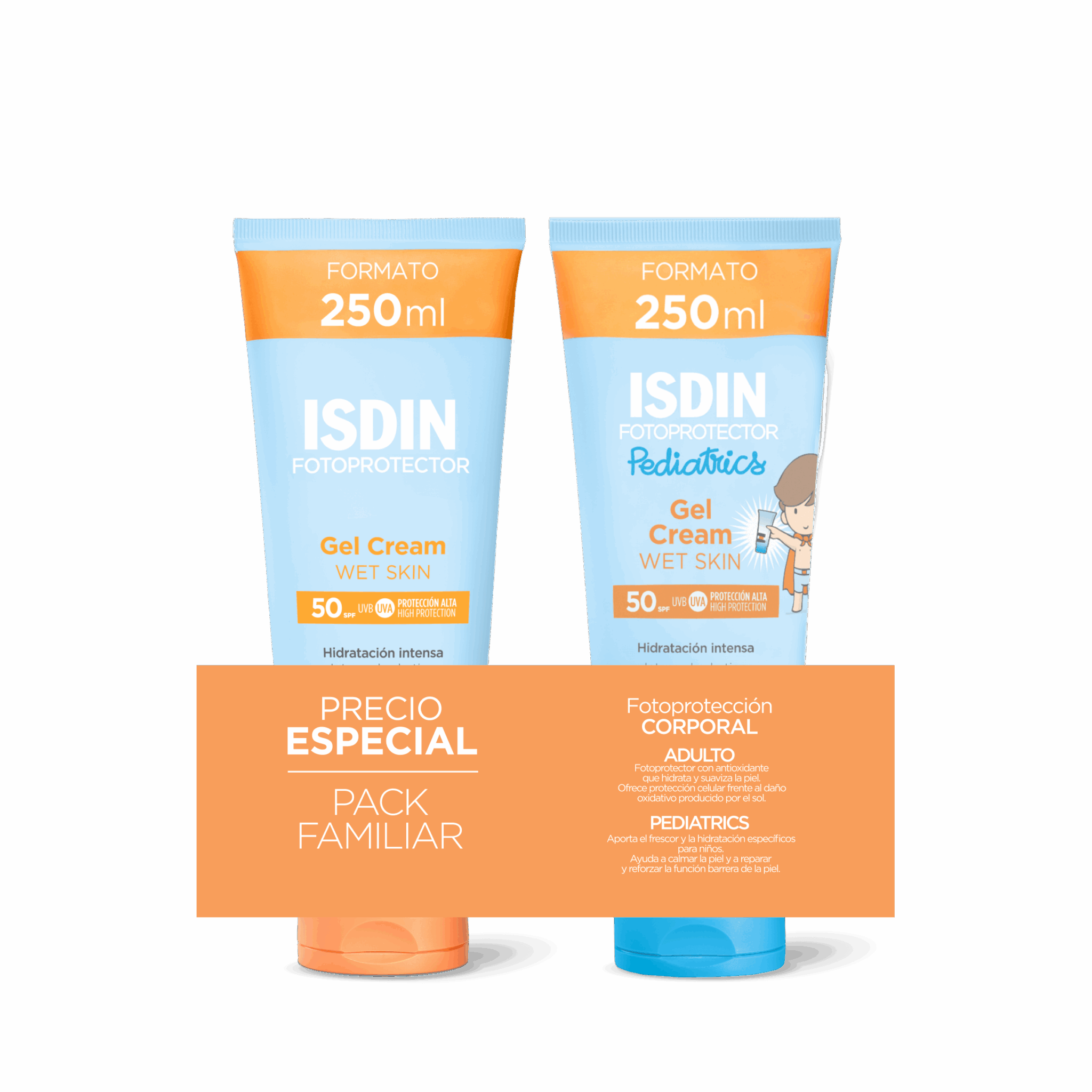 Kit Fotoprotector Gel Crema Spf 50 X 250 Ml + Gel Crema Pediatrics Spf 50 X 250 Ml