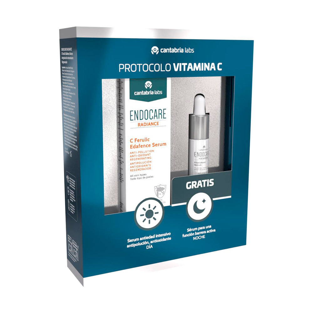 Kit Endocare Radiance C Ferulic Serum X 30Ml Gratis Endocare Age Barrier Hyaluboost X10Ml