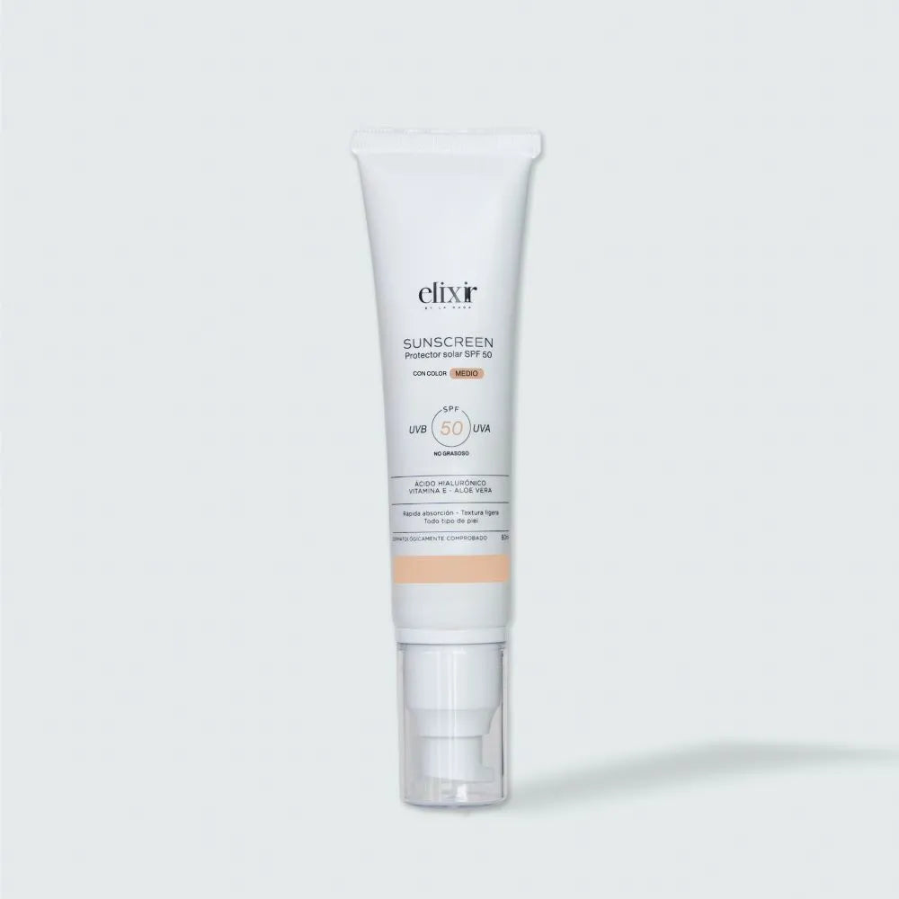 Sunscreen Protector Solar Spf 50 Medio X 60 Ml Elixir