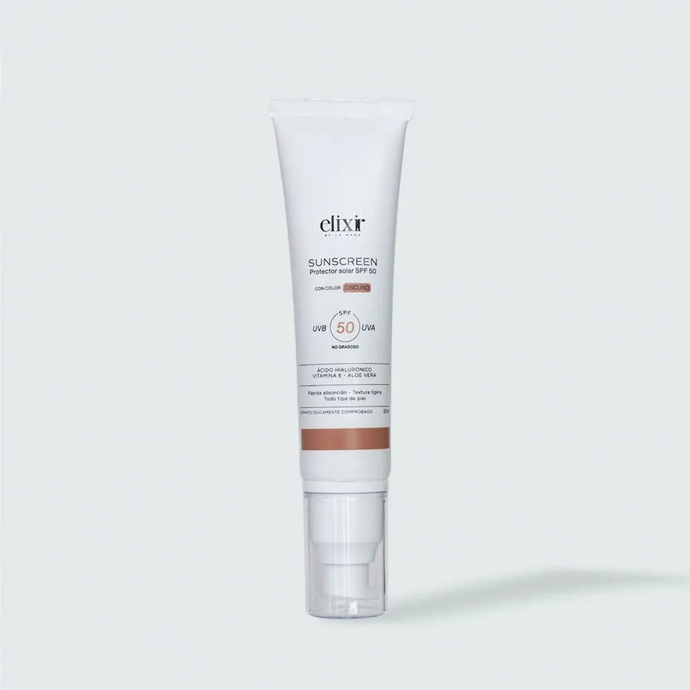 Sunscreen Protector Solar Spf 50 Oscuro X 60 Ml Elixir