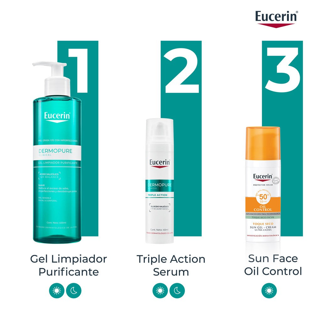 Dermopure Oil Control  Gel Limpiador Facial Clinical X 400 Ml Eucerin